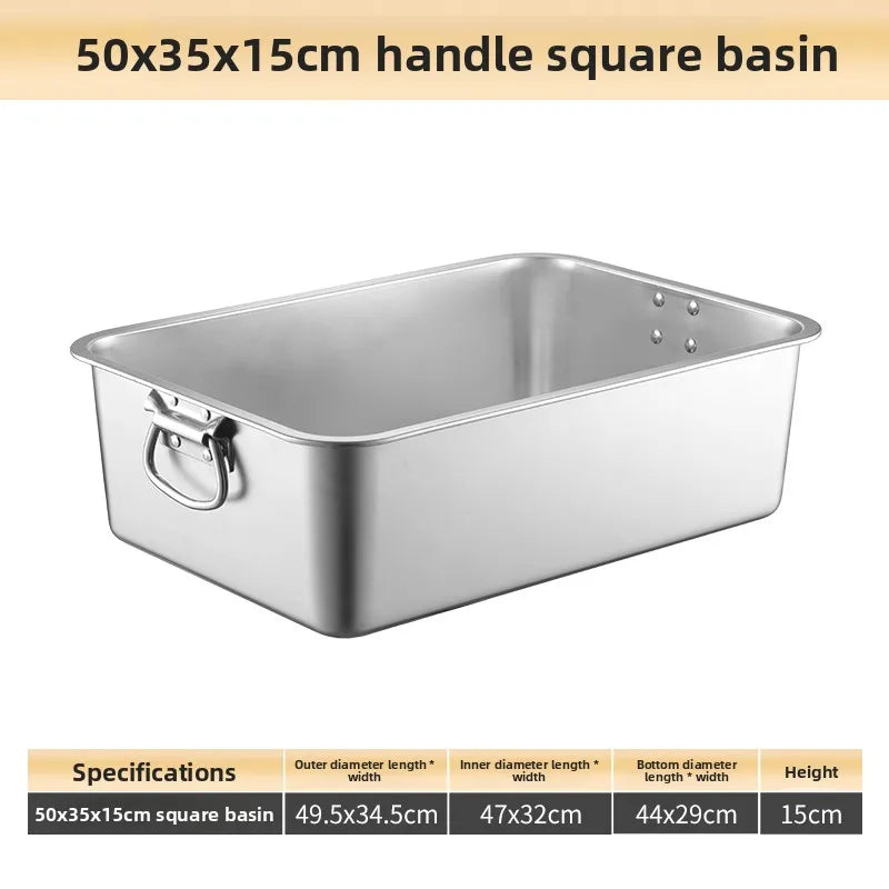 Stainless Steel 304 Deepened Square Basin Rectangular Box