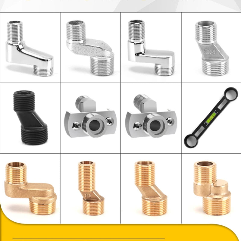 2pcs Brass Shower Faucet Shower Thickened Variable Diameter