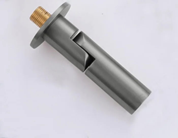 Brushed Gold Wall Mounted Faucet Spout Round Folding