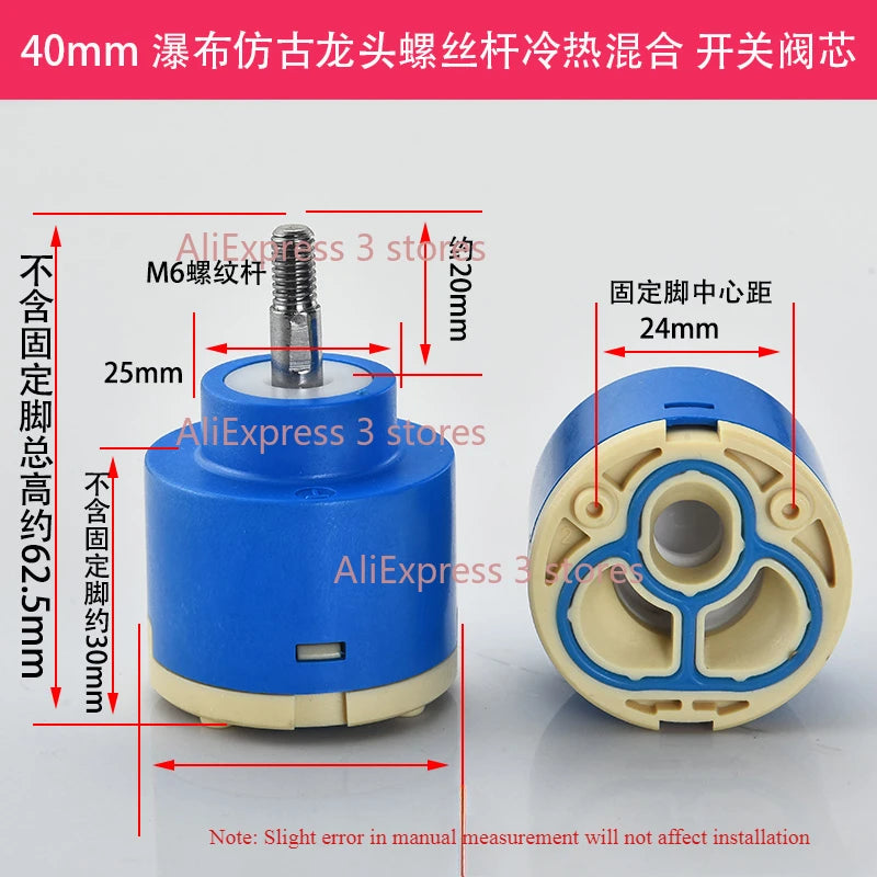 1pcs 35/40mm Replacement Ceramic Spool Water Tap Mixer
