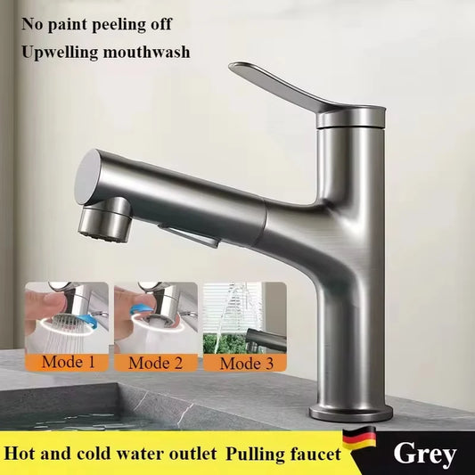 Pull-Out Bathroom Faucet Cold Water Outlet Bathroom Sink