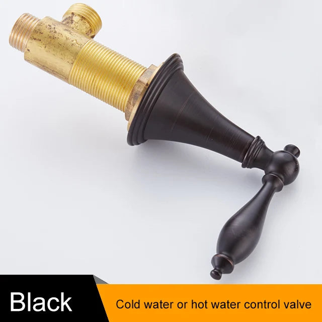 Bakala Black Cold Water Brass Switch Valve Bathtub
