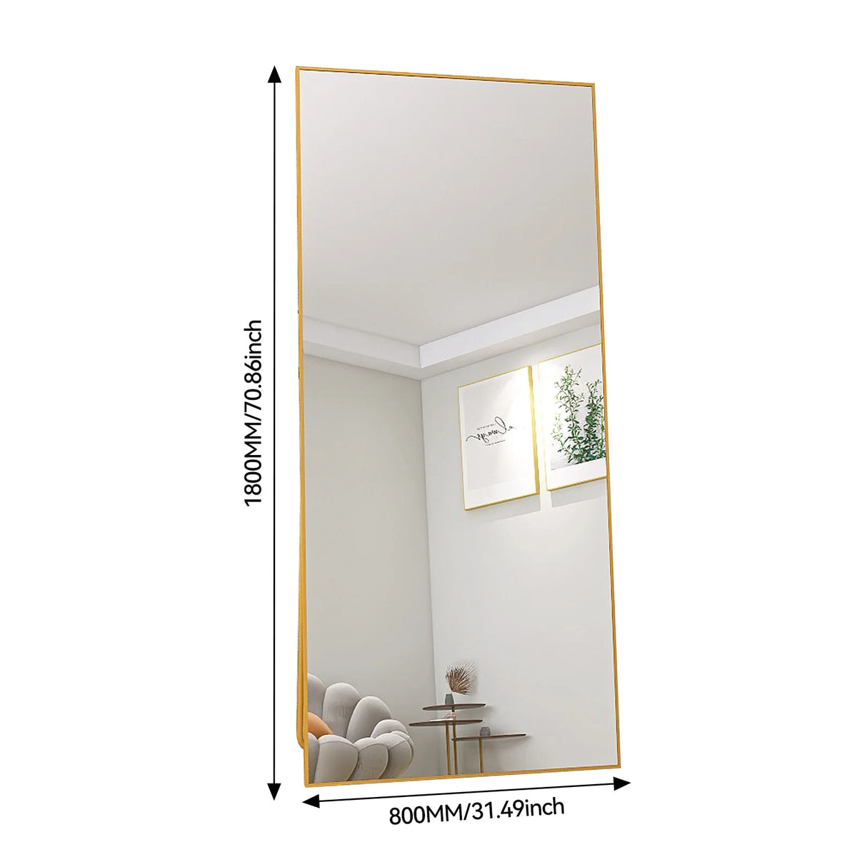 Full Length Mirror Standing Mirror Black Frame Large