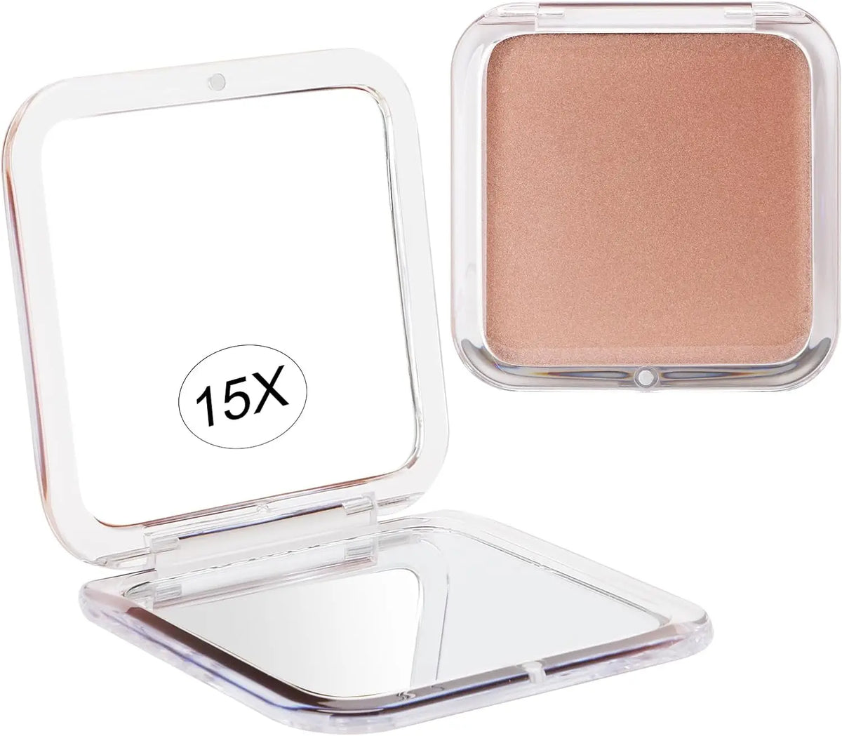 Compact 15x Magnifying Makeup Mirror Travel Small Pocket