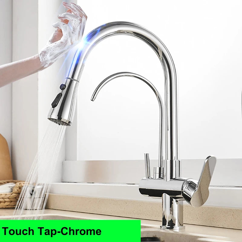 Feiyu Touch Filter Sink Faucet Pull Down Cold