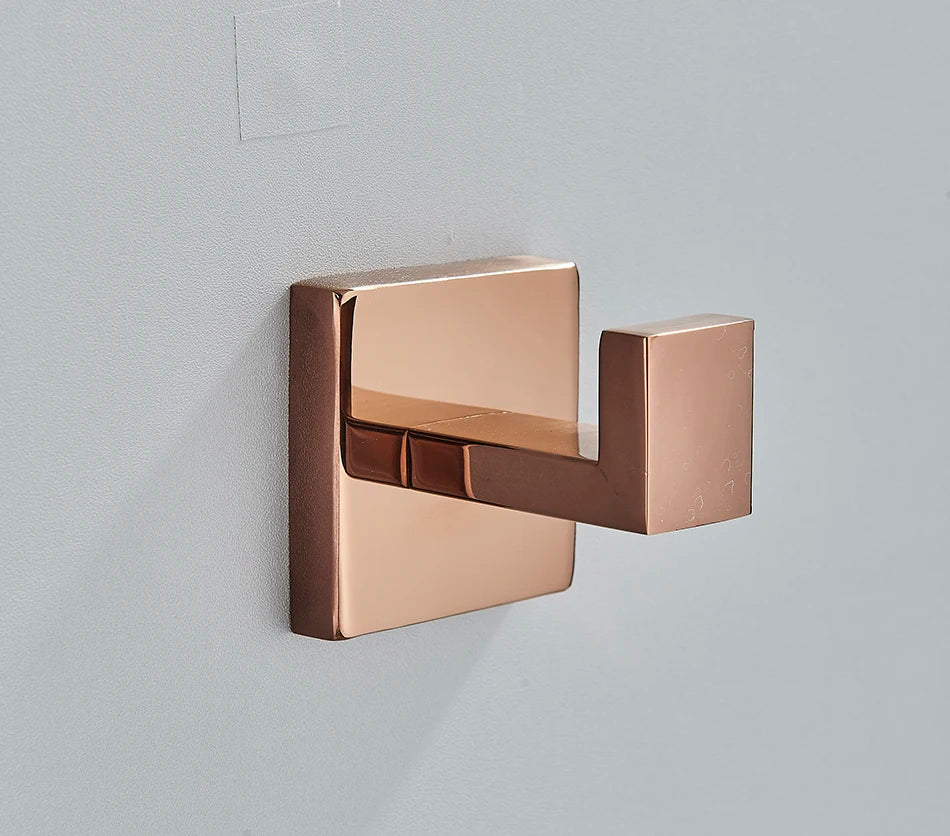 Bathroom Hardware Rose Gold Polish Shiny Bathrobe Hook