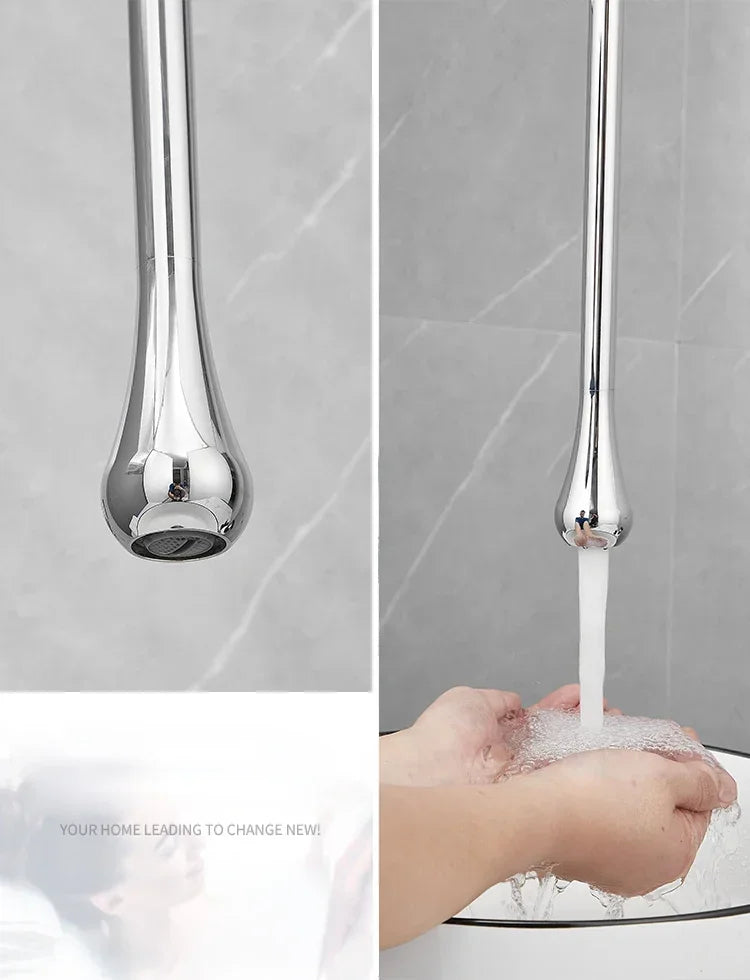 Water Drop Hang Ceiling Faucet Bathroom Basin Bathtub