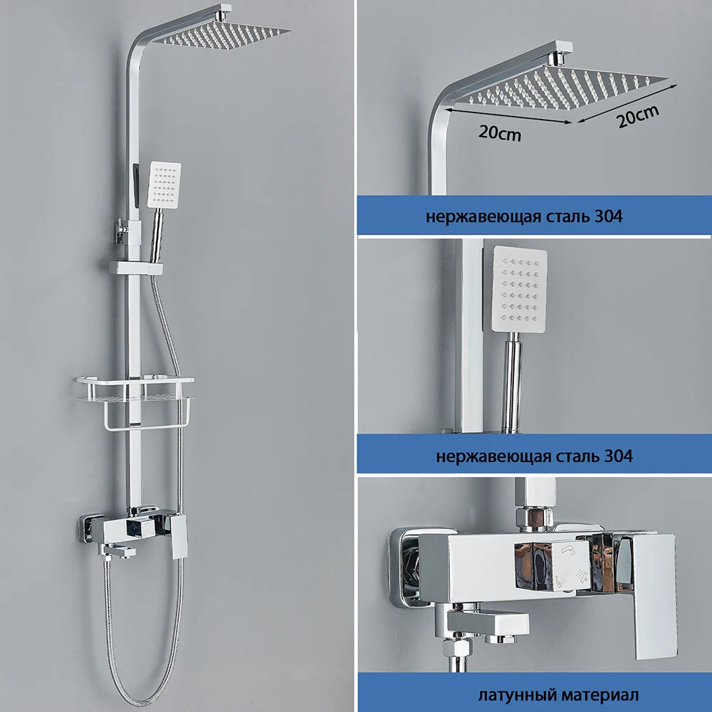 Brass Shower Faucets Bathroom Shower Mixer Crane Bidet
