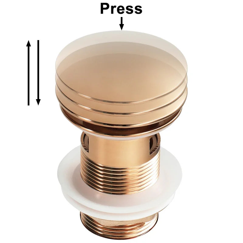 Drain Stoppe Gold Bathroom Basin Sink Pop-Up Drain
