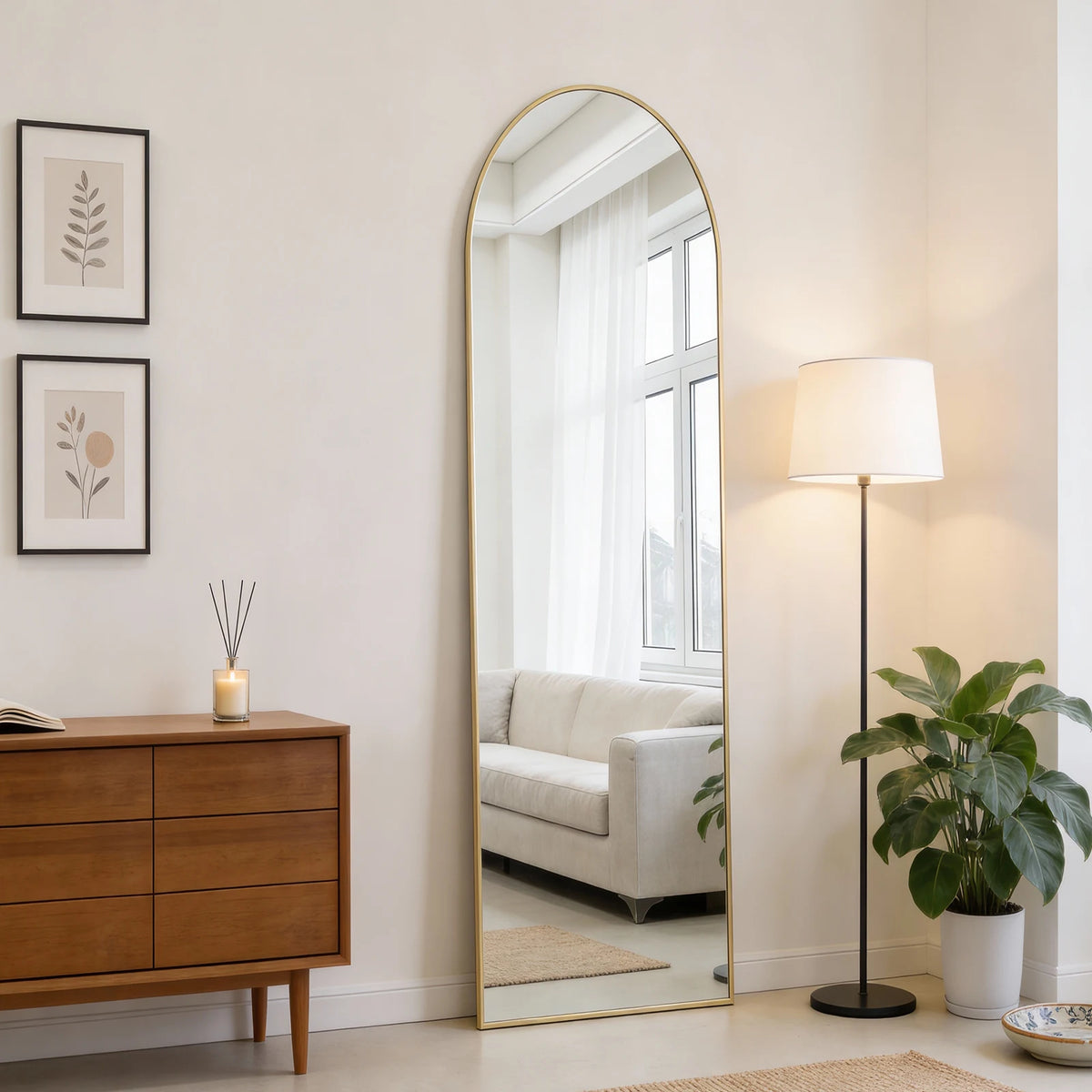 Mcq 47x14 Inches Full Length Mirror Door Hanging