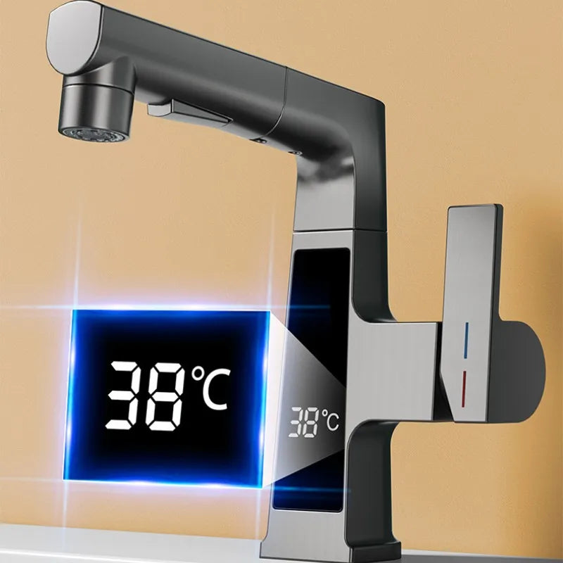 Led Bathroom Faucet Intelligent Temperature Sensor Digital