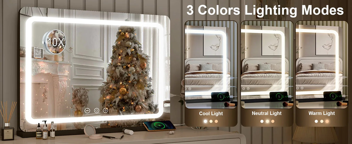 Extra Large Hollywood Vanity Mirror Led Lights Color