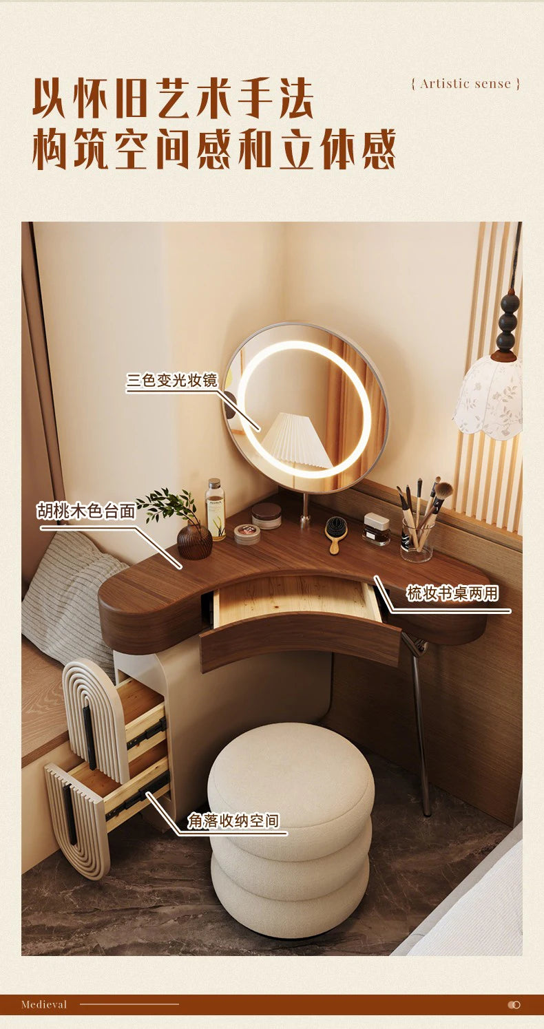 Vintage Unique Vanity Table Aesthetic Elegant Beauty Premium