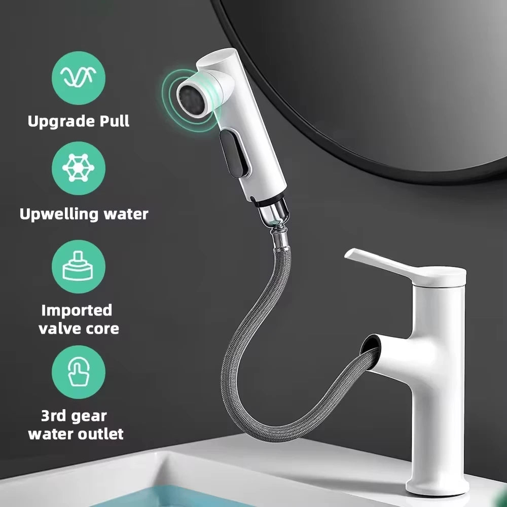 Bathroom Sink Gargle Faucet Pull-Out Faucet Cold Water