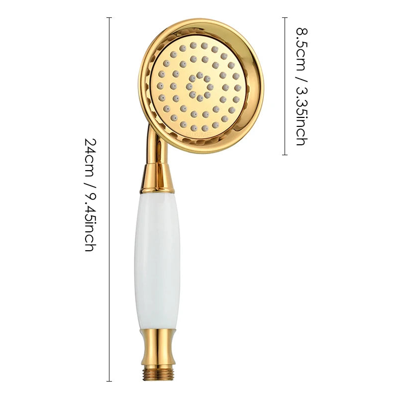 Luxury Gold Color Brass Ceramics Telephone Hand Held