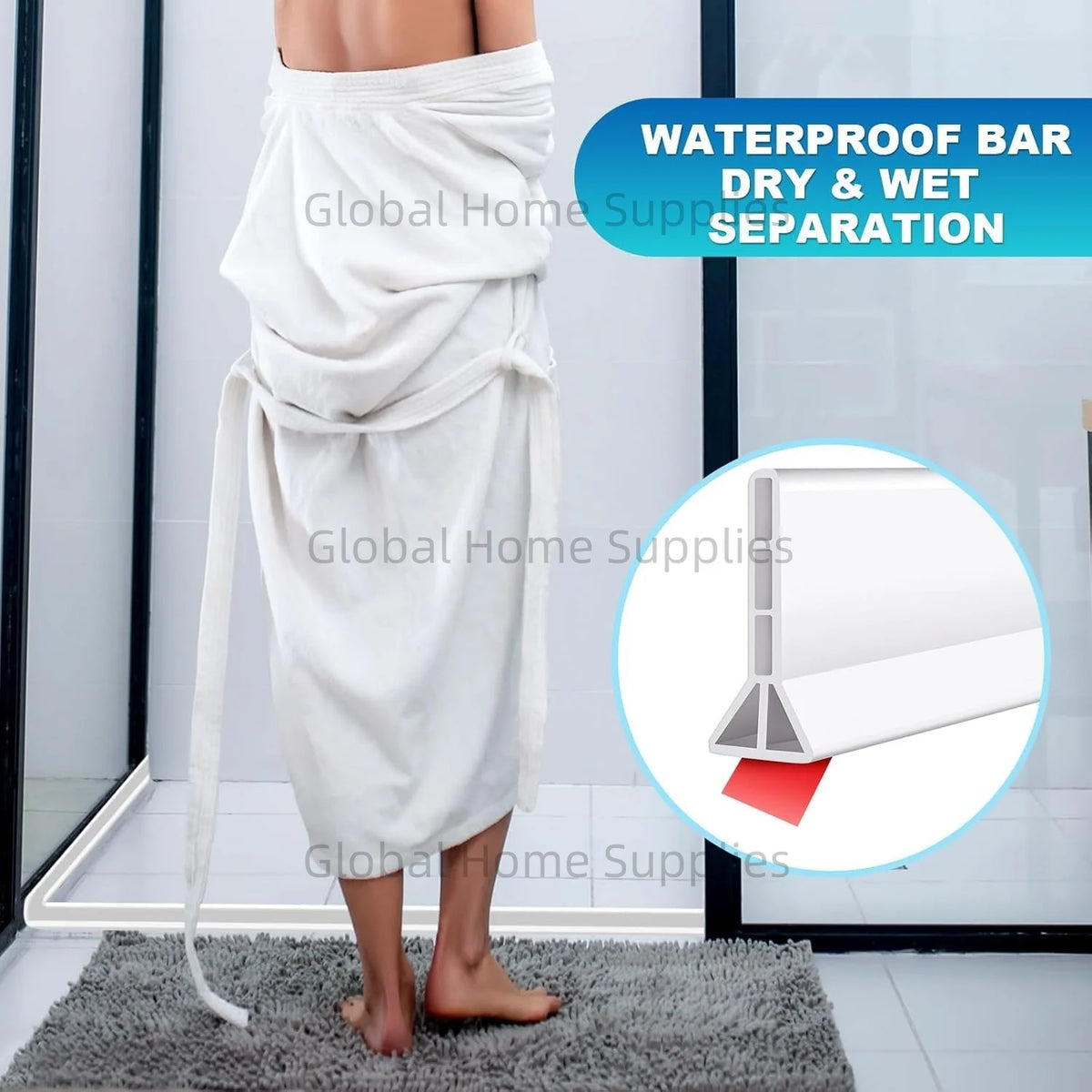 Upgraded / 10cm High Shower Threshold Water Dam