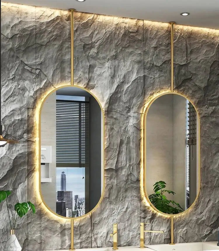 Size60x90cm Ceiling Oval Hanging Mirror Modern Simple Decoration