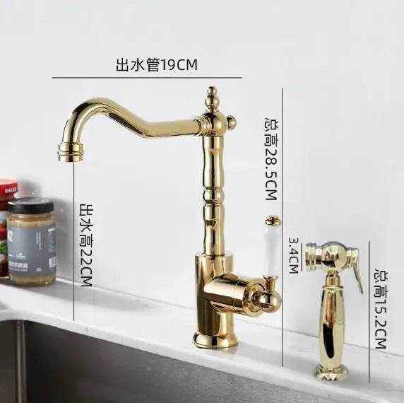 French Vintage Faucet Brass European Classical Silver Faucet