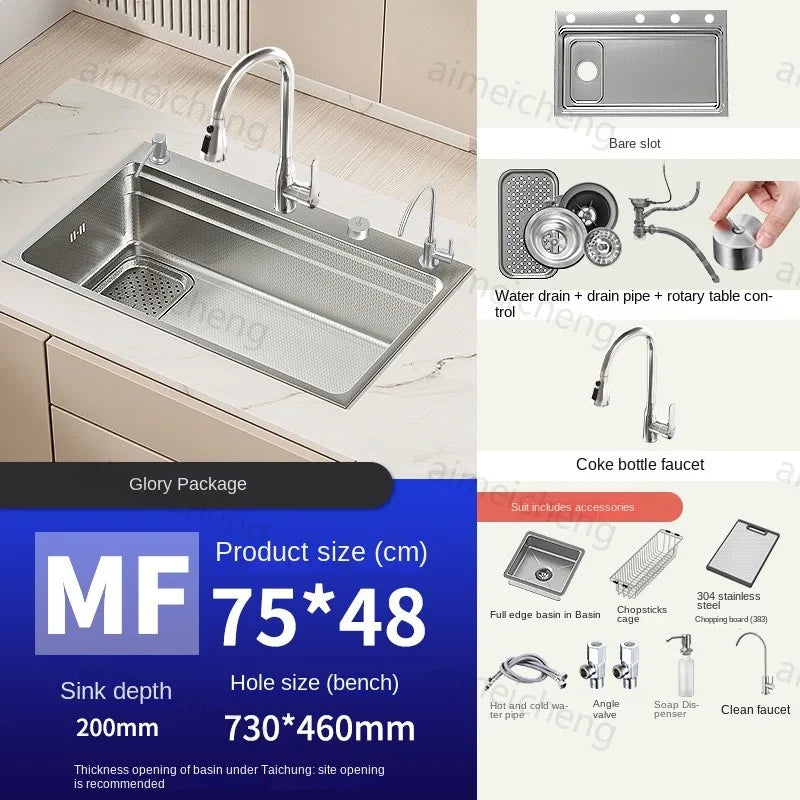 304 Stainless Steel Sink Silver Large Slot Wash