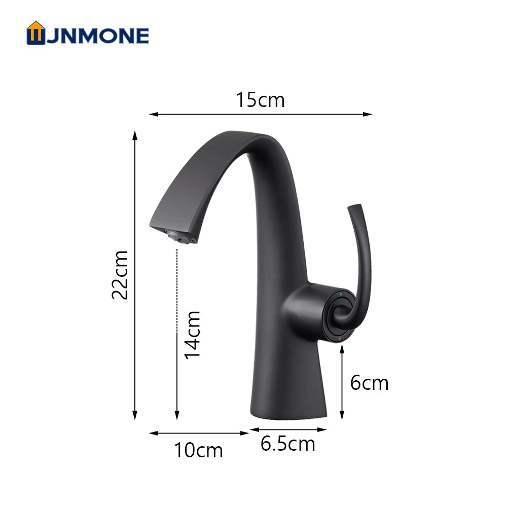 Modern Design Bathroom Sink Faucet Lever Hole Cold