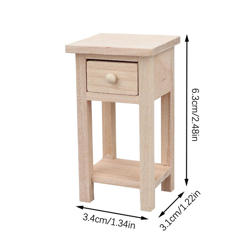 Dollhouse Miniature Retro Wood Cabinet Cupboard Sink Cabinet