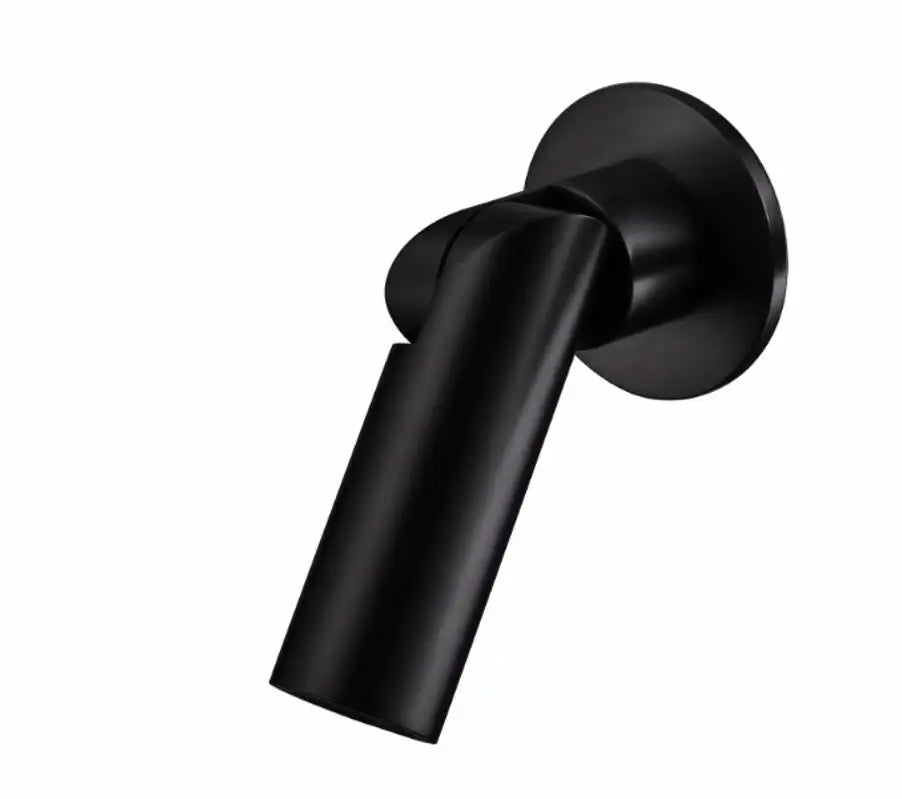 Brushed Gold Wall Mounted Faucet Spout Round Folding