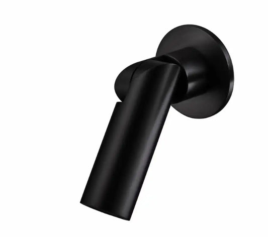 Brushed Gold Wall Mounted Faucet Spout Round Folding