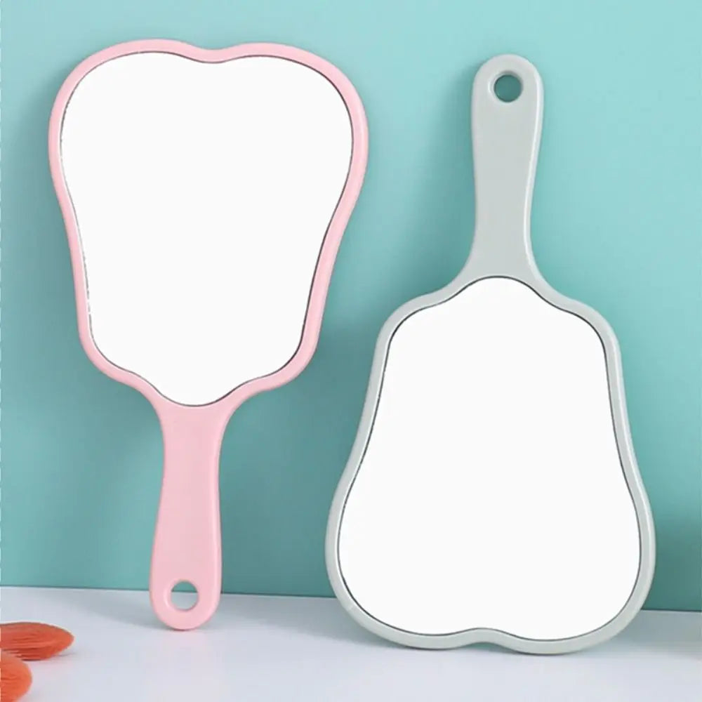 Durable Plastic Tooth-Shaped Mirror Mini Lightweight Handheld