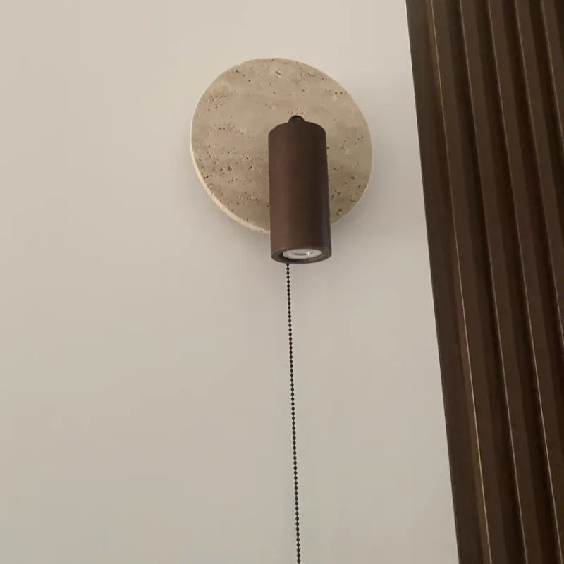 Iwhd Wood Led Wall Lamp Sconce Pull Chain