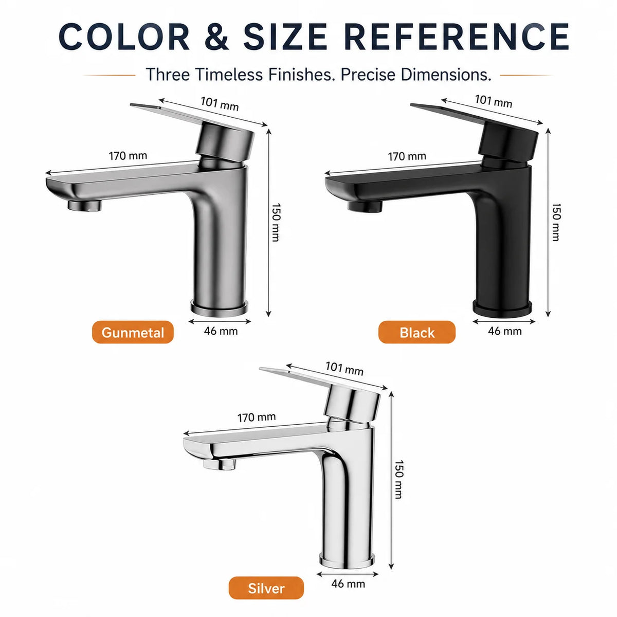 Bathroom Sink Faucet Stainless Steel Cold Mixer Tap
