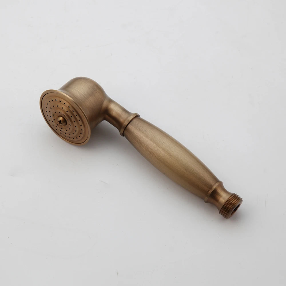 Zappo Antique Brass Shower Systerm Flexible Retro Brass