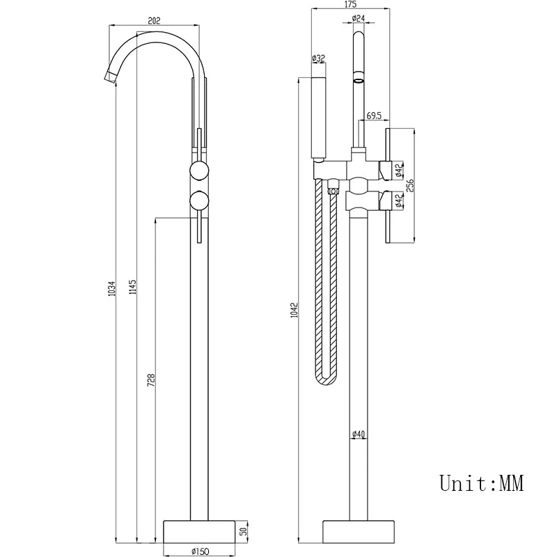 Kemaidi Golden Plated Bathtub Filler Shower Roman Tub