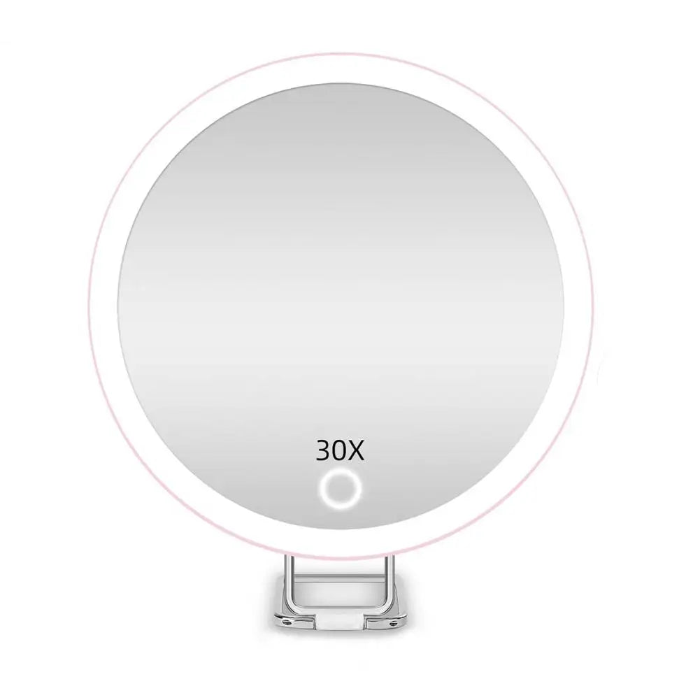 10/20/30x Magnifying Mirror Led Light Tweezers 360 Degrees