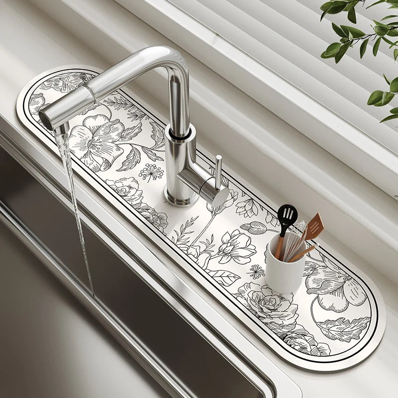 Classic Diotomite Sink Faucet Table Mat Toilet Drain