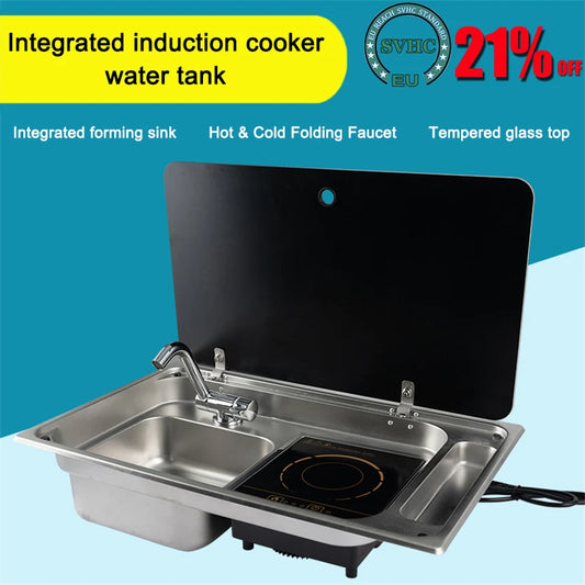 Rv Stainless Steel Sink Induction Cooker Combination Unit