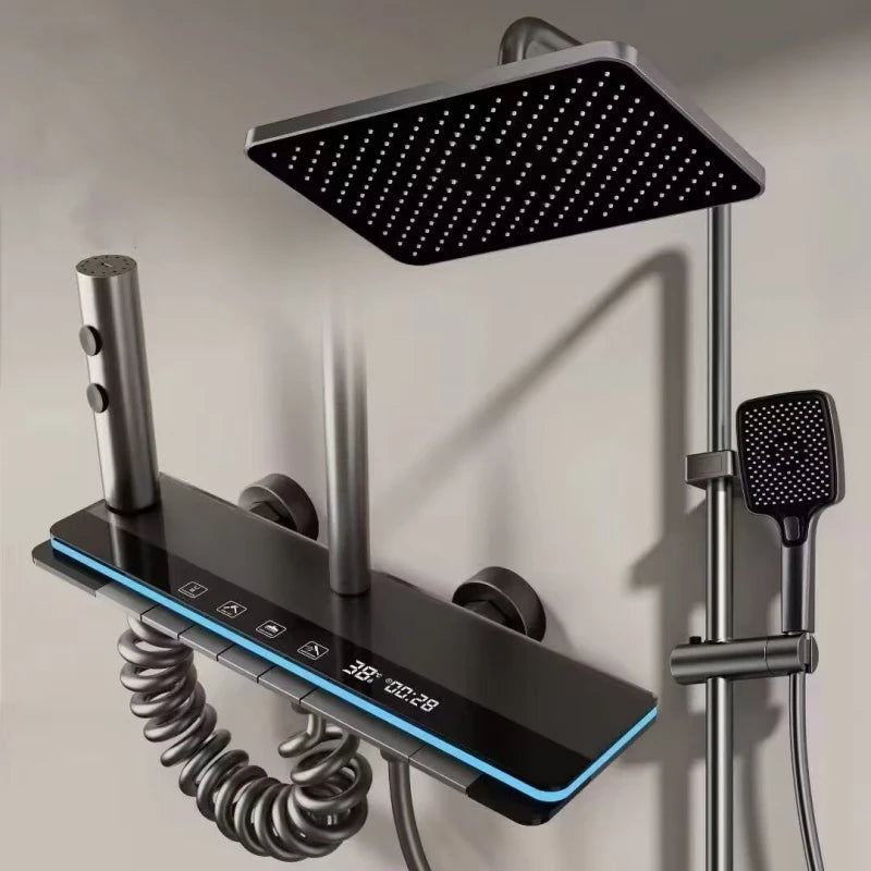 Cold Shower Shower Faucet System Digital Display Piano