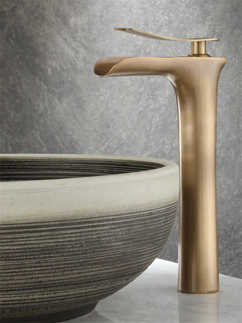 Antique Bronze Bathroom Faucet Basin Faucets & Cold