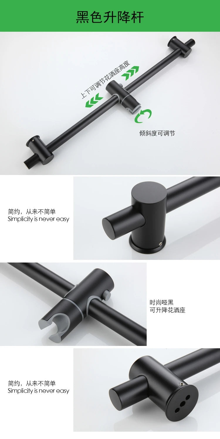 Shower System Faucet 304 Stainless Steel Wall Mount