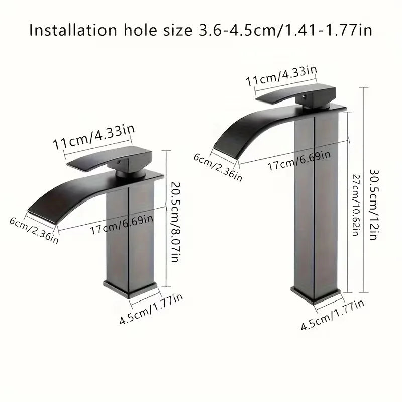 Pure White Waterfall Faucet Use Bathroom Basin Tap