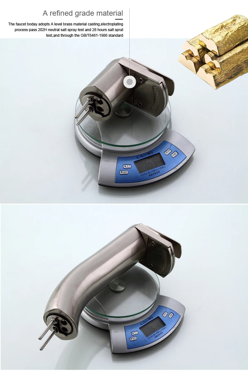 Becola All Copper Gold/Chrome/Brushed Duckbill Waterfall Faucet