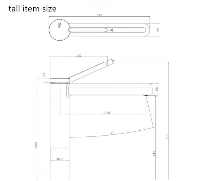 Arrival Gray Black Bathroom Basin Faucet Handle Hole