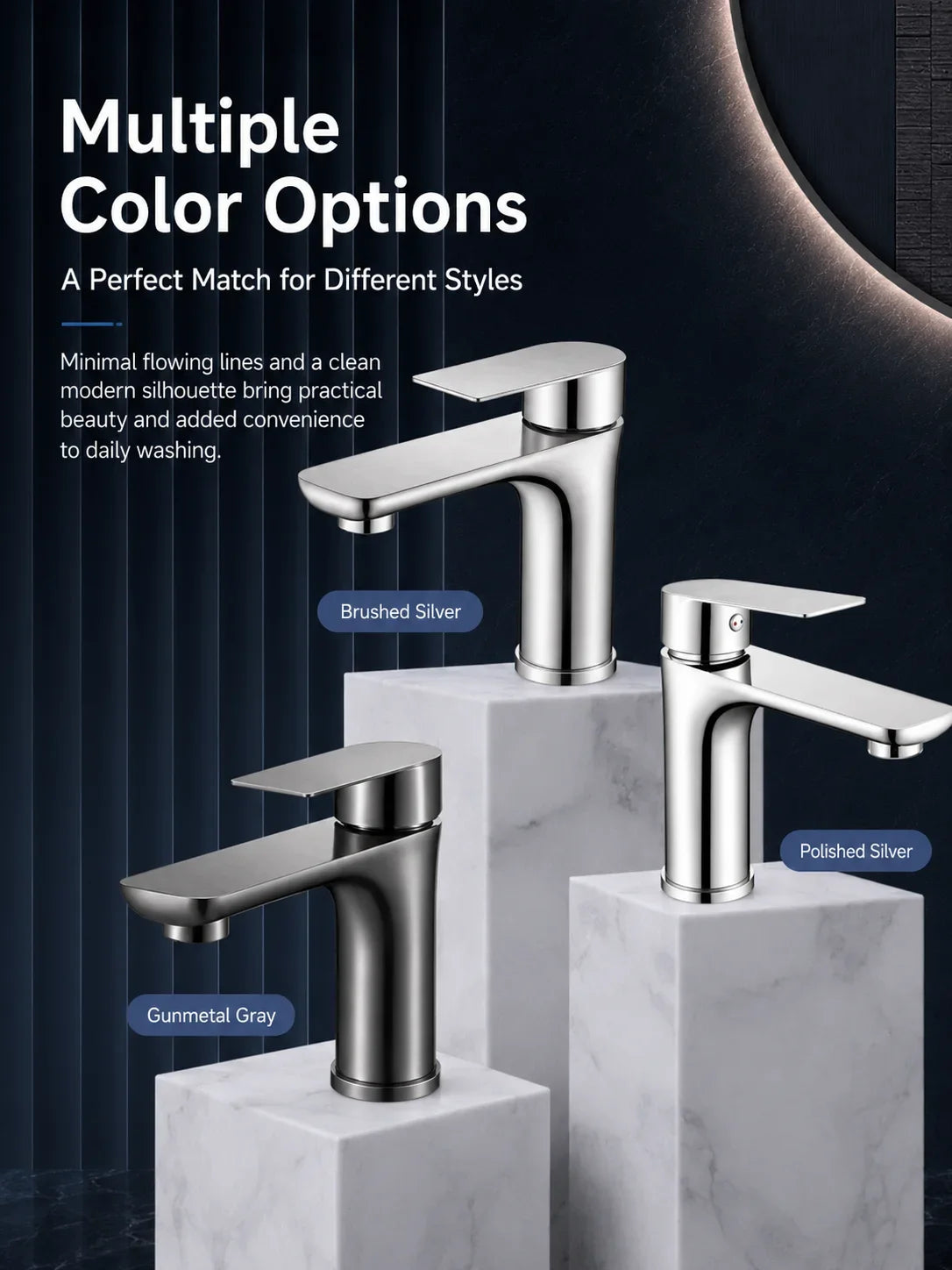 304 Stainless Steel Bathroom Sink Faucet Cold Mixer