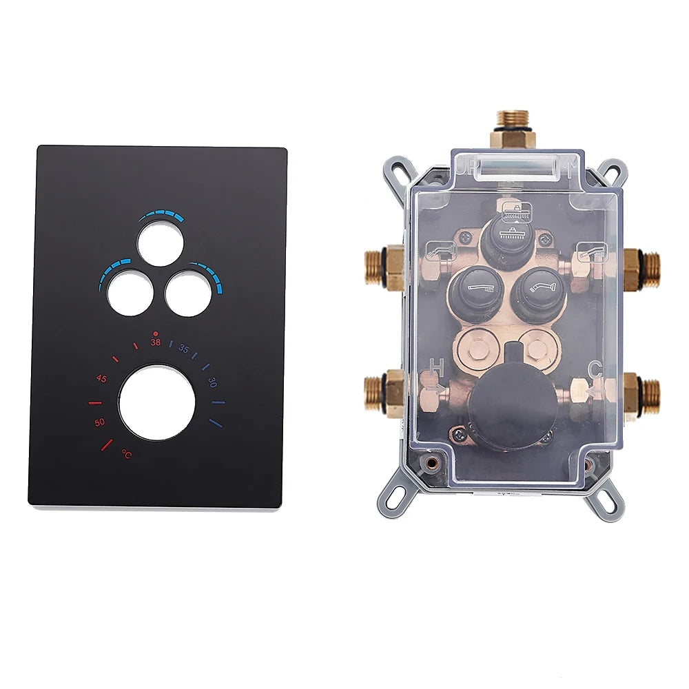 Solid Brass Valve Concealed Thermostat Trim Two Or