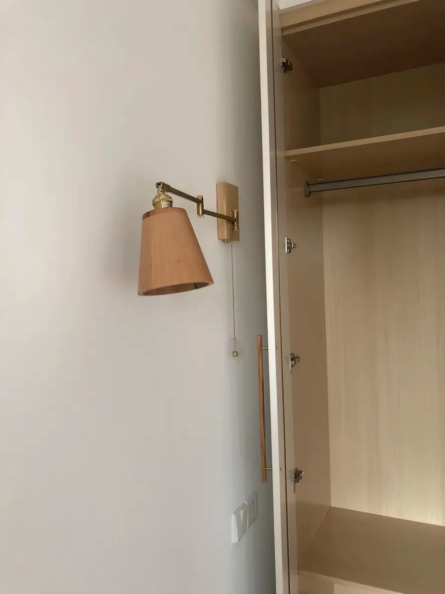 Iwhd Walnut Ash Wood Led Wall Lamp Sconce