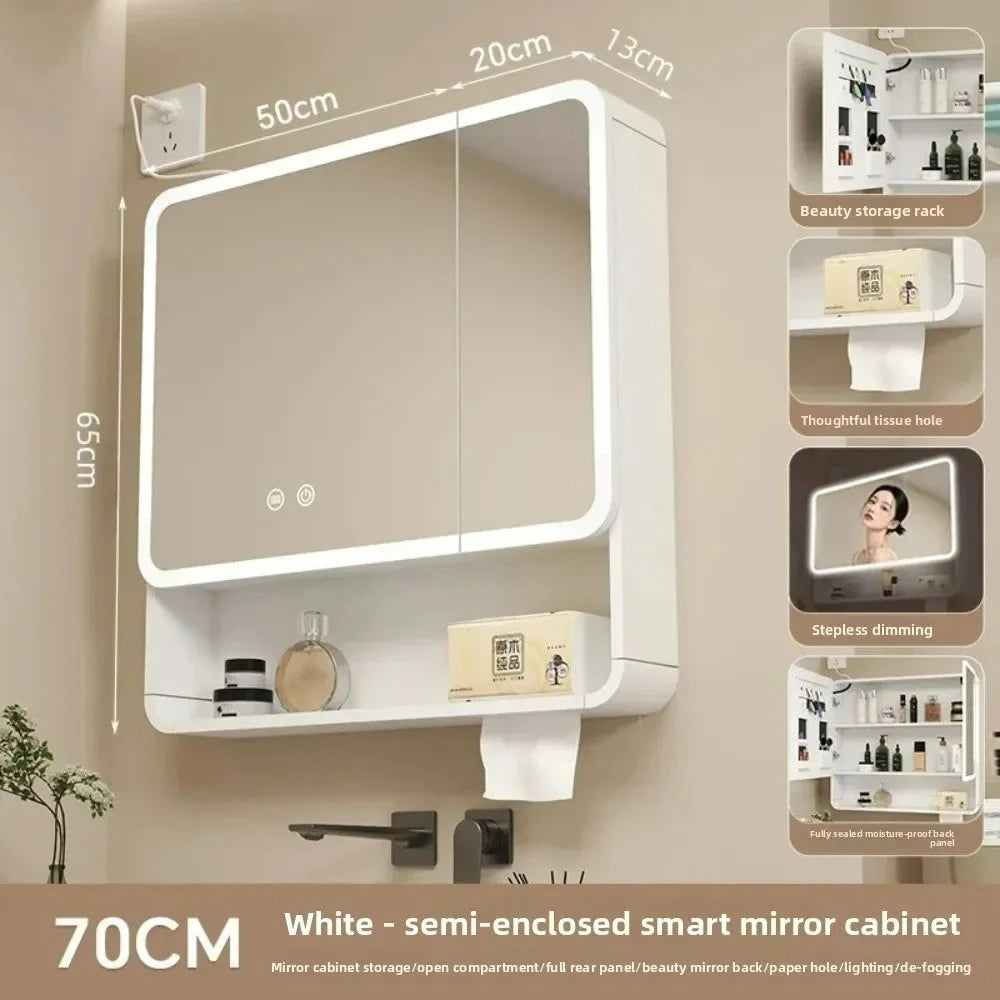 Led Bathroom Mirror Cabinet Anti Fog Wall Mounted