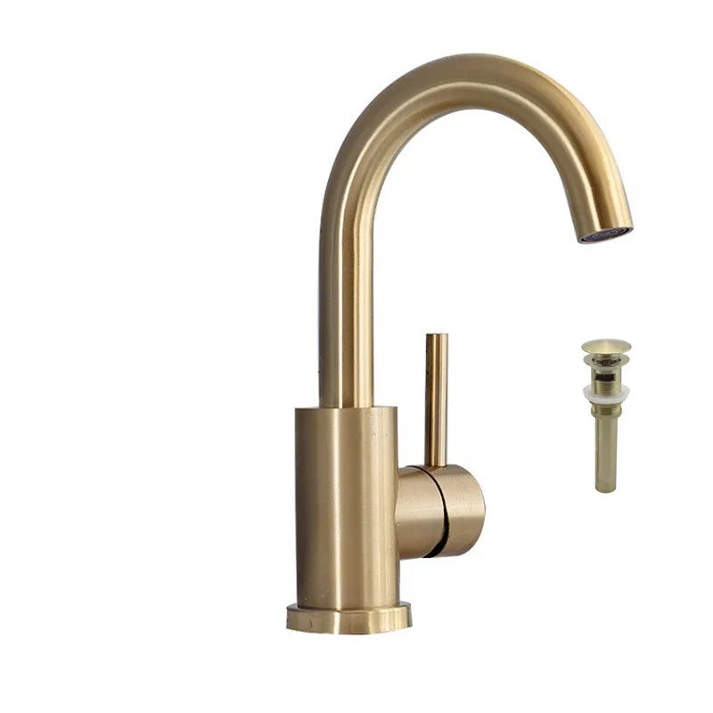 Bathroom Faucet Brushed Gold Bathroom Basin Faucet Cold