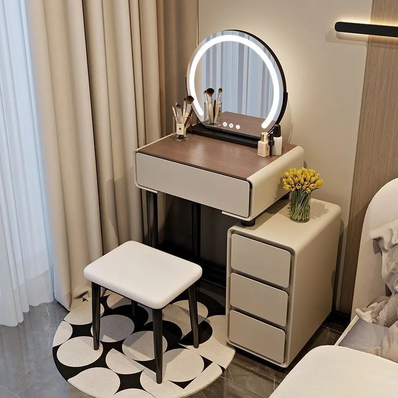 Girls Bedroom Dressing Table Storage Stool Solid Wood