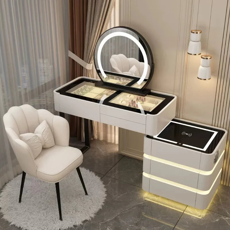 Modern Lighted Adjustable Extendable Bedroom Vanity Makeup