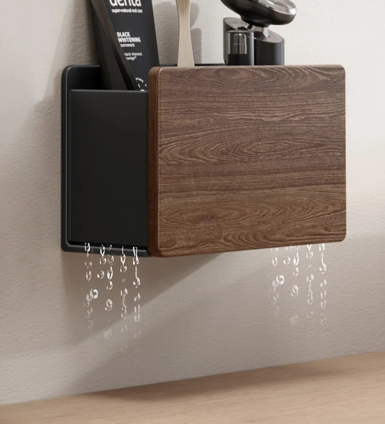 Luxury Walnut Wood Wall Mount Storage Box No