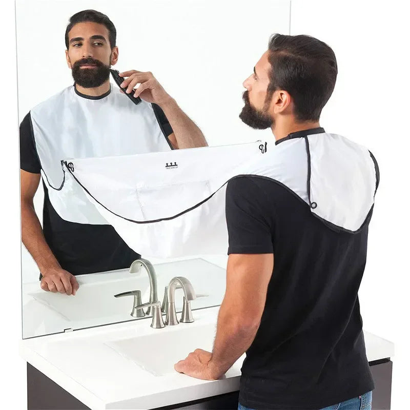 1-6pcs Men Beards Shaving Aprons Creative Wall Mirror